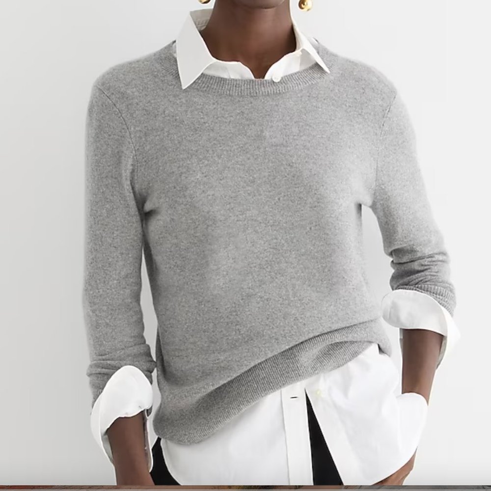 J Crew Always Wool Grey Winter Sweater